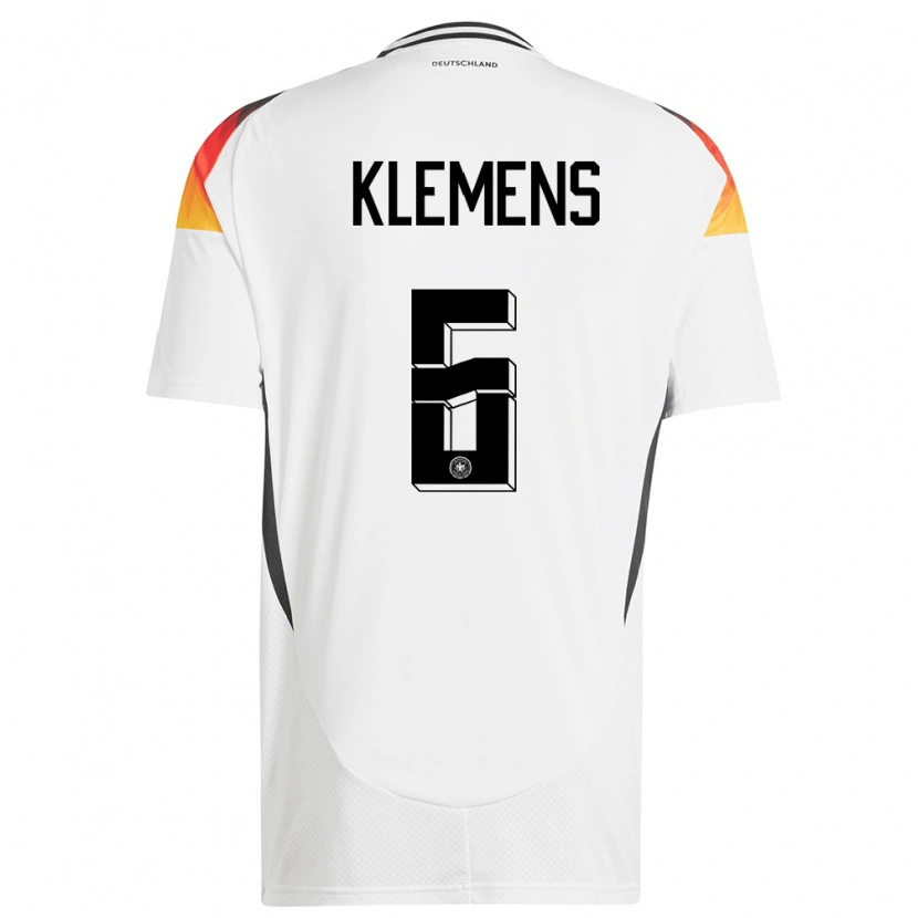 Danxen Kinder Deutschland Pascal Klemens #6 Weiß Heimtrikot Trikot 24-26 T-Shirt Schweiz