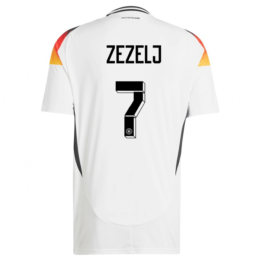 Danxen Kinder Deutschland Neno Zezelj #7 Weiß Heimtrikot Trikot 24-26 T-Shirt Schweiz