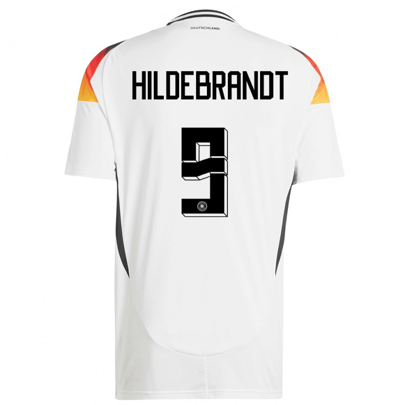 Danxen Kinder Deutschland Niklas Hildebrandt #9 Weiß Heimtrikot Trikot 24-26 T-Shirt Schweiz