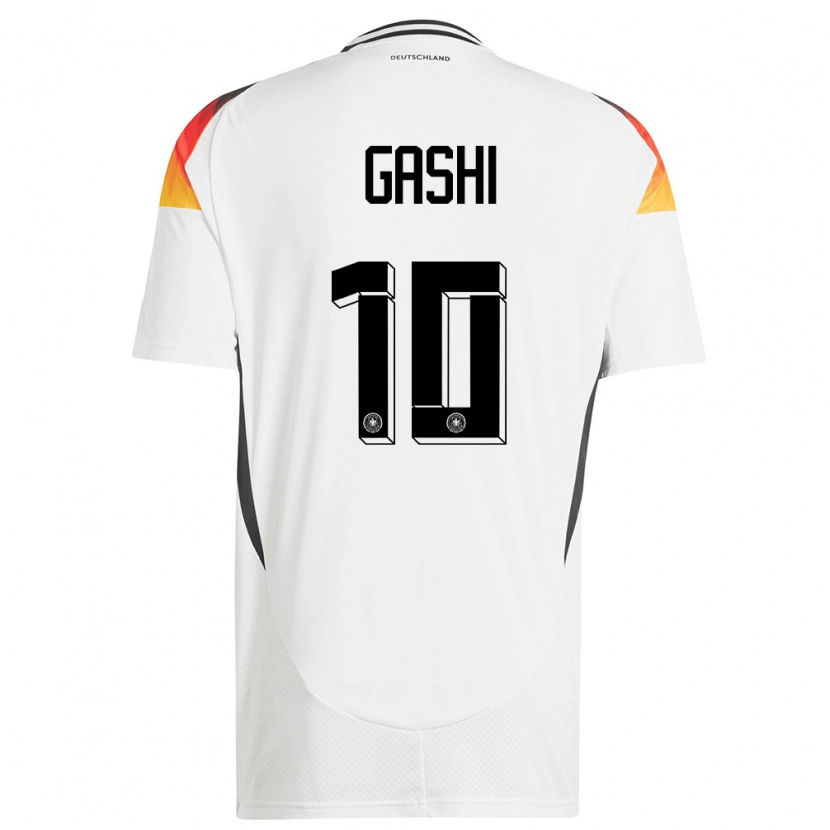 Danxen Kinder Deutschland Yll Gashi #10 Weiß Heimtrikot Trikot 24-26 T-Shirt Schweiz