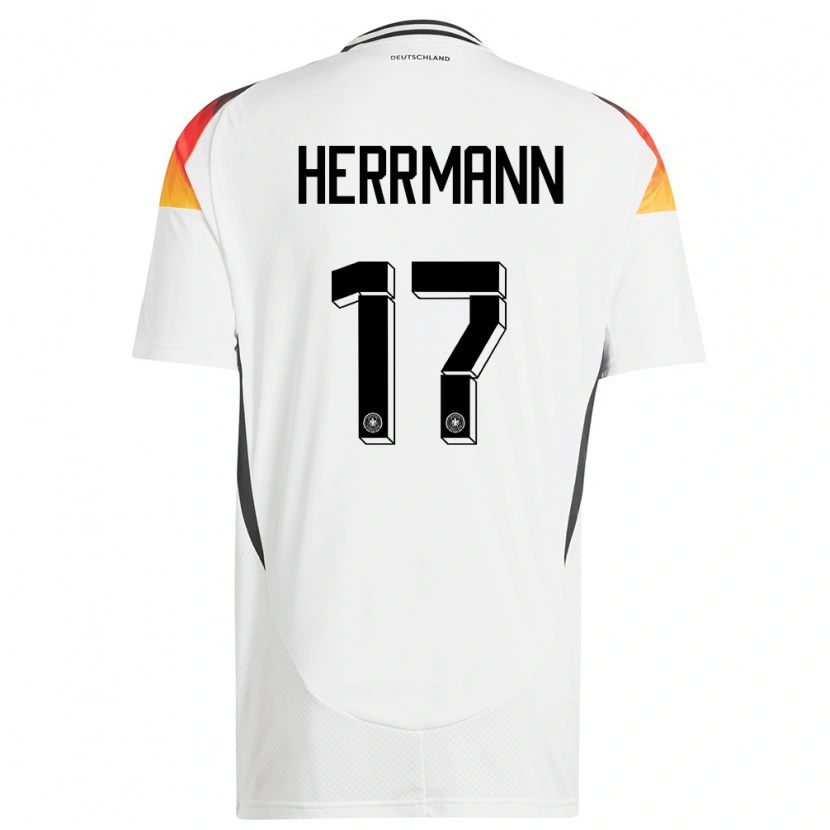 Danxen Kinder Deutschland Charles Herrmann #17 Weiß Heimtrikot Trikot 24-26 T-Shirt Schweiz