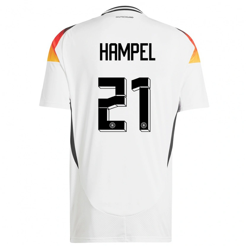 Danxen Kinder Deutschland Luca Hampel #21 Weiß Heimtrikot Trikot 24-26 T-Shirt Schweiz