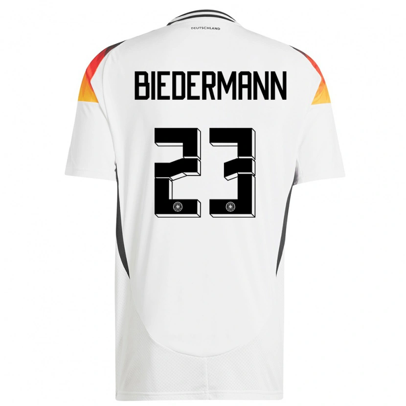 Danxen Kinder Deutschland Nico Biedermann #23 Weiß Heimtrikot Trikot 24-26 T-Shirt Schweiz