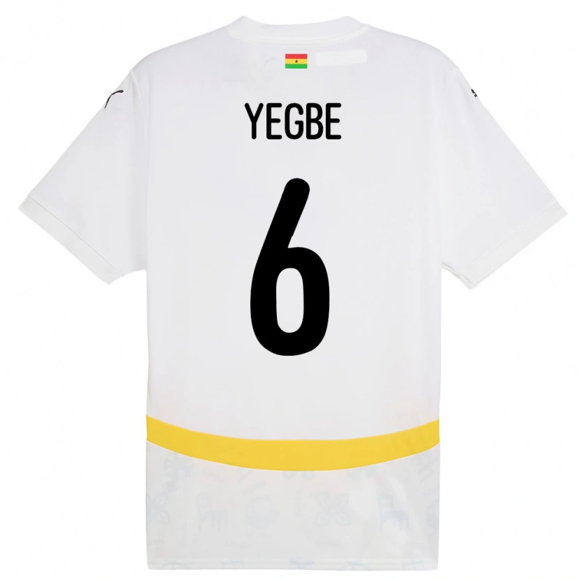 Danxen Kinder Ghana Terry Yegbe #6 Weiß Heimtrikot Trikot 24-26 T-Shirt Schweiz
