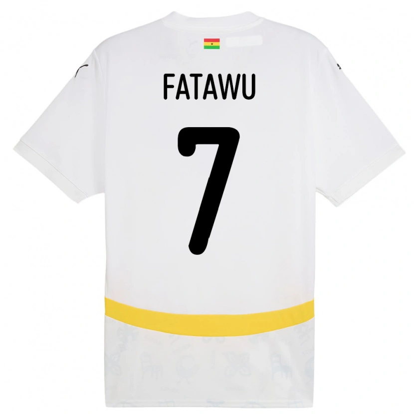 Danxen Kinder Ghana Issahaku Fatawu #7 Weiß Heimtrikot Trikot 24-26 T-Shirt Schweiz