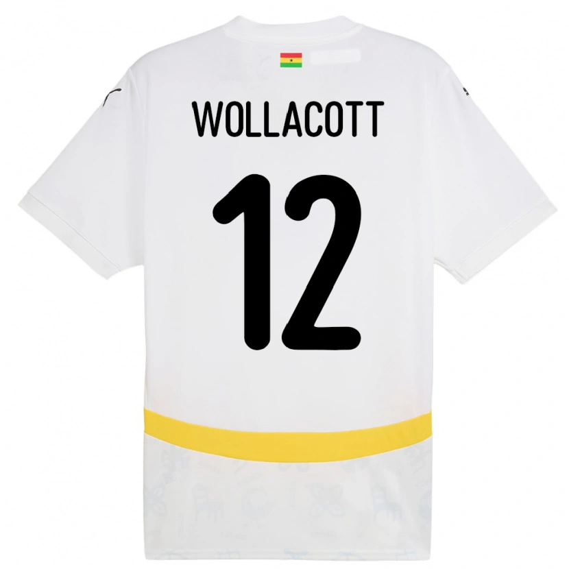 Danxen Kinder Ghana Joe Wollacott #12 Weiß Heimtrikot Trikot 24-26 T-Shirt Schweiz