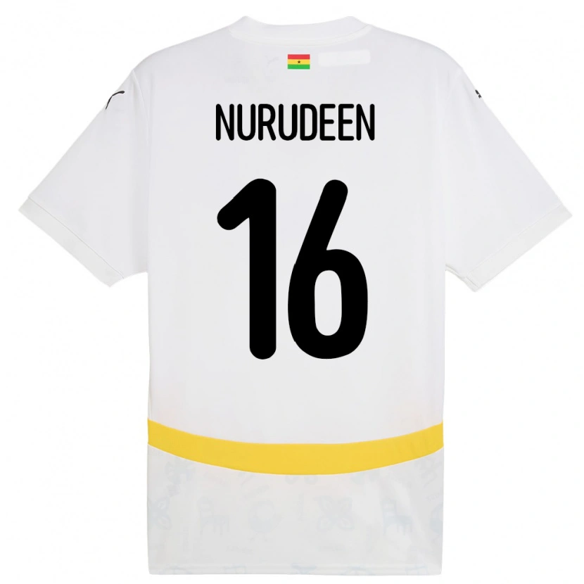 Danxen Kinder Ghana Abdul Nurudeen #16 Weiß Heimtrikot Trikot 24-26 T-Shirt Schweiz