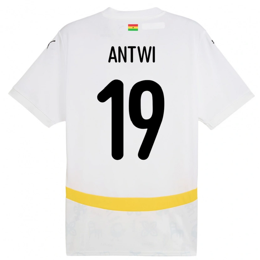 Danxen Kinder Ghana Emmanuel Antwi #19 Weiß Heimtrikot Trikot 24-26 T-Shirt Schweiz