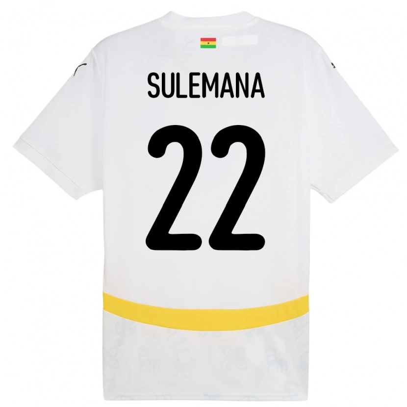 Danxen Kinder Ghana Ibrahim Sulemana #22 Weiß Heimtrikot Trikot 24-26 T-Shirt Schweiz