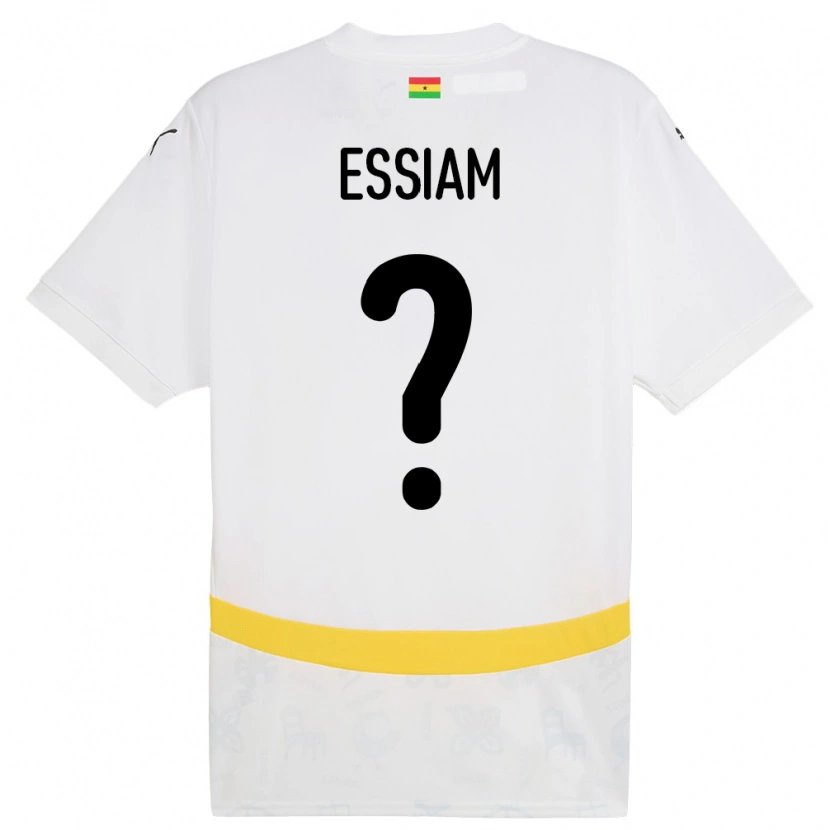 Danxen Kinder Ghana Emmanuel Essiam #0 Weiß Heimtrikot Trikot 24-26 T-Shirt Schweiz