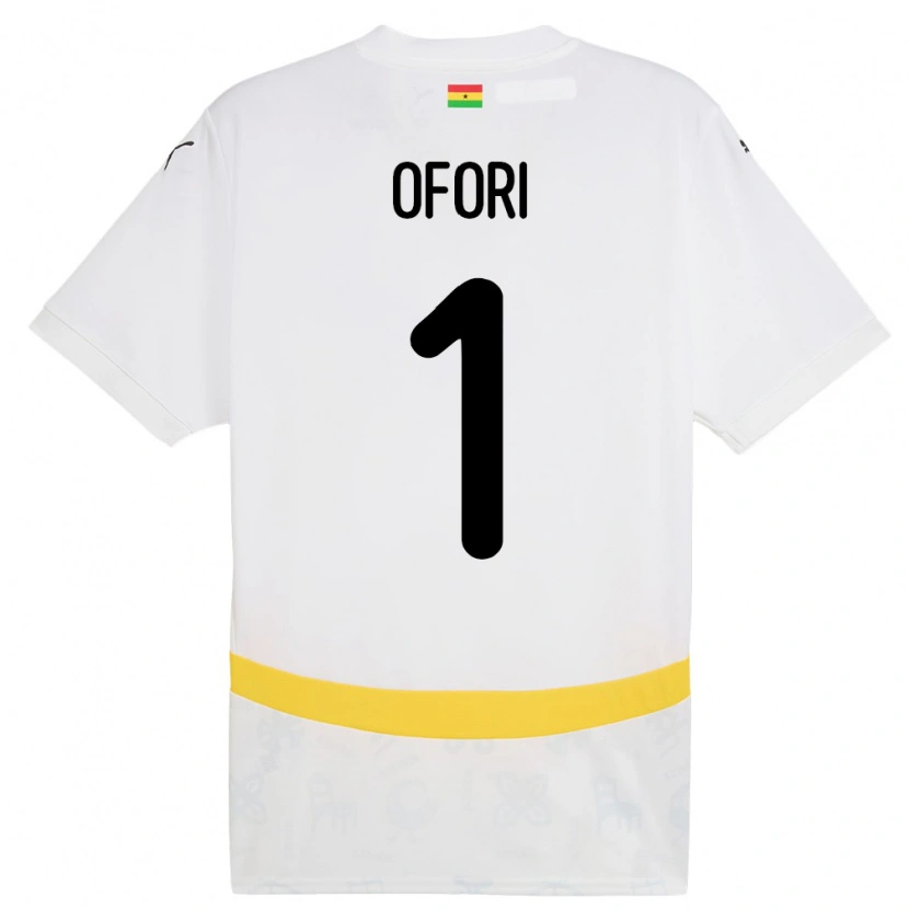 Danxen Kinder Ghana Richard Ofori #1 Weiß Heimtrikot Trikot 24-26 T-Shirt Schweiz