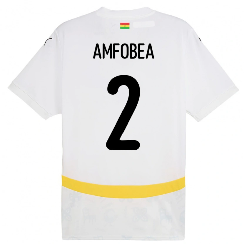 Danxen Kinder Ghana Gladys Amfobea #2 Weiß Heimtrikot Trikot 24-26 T-Shirt Schweiz