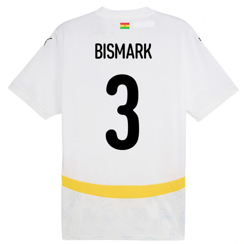 Danxen Kinder Ghana Anim Bismark #3 Weiß Heimtrikot Trikot 24-26 T-Shirt Schweiz