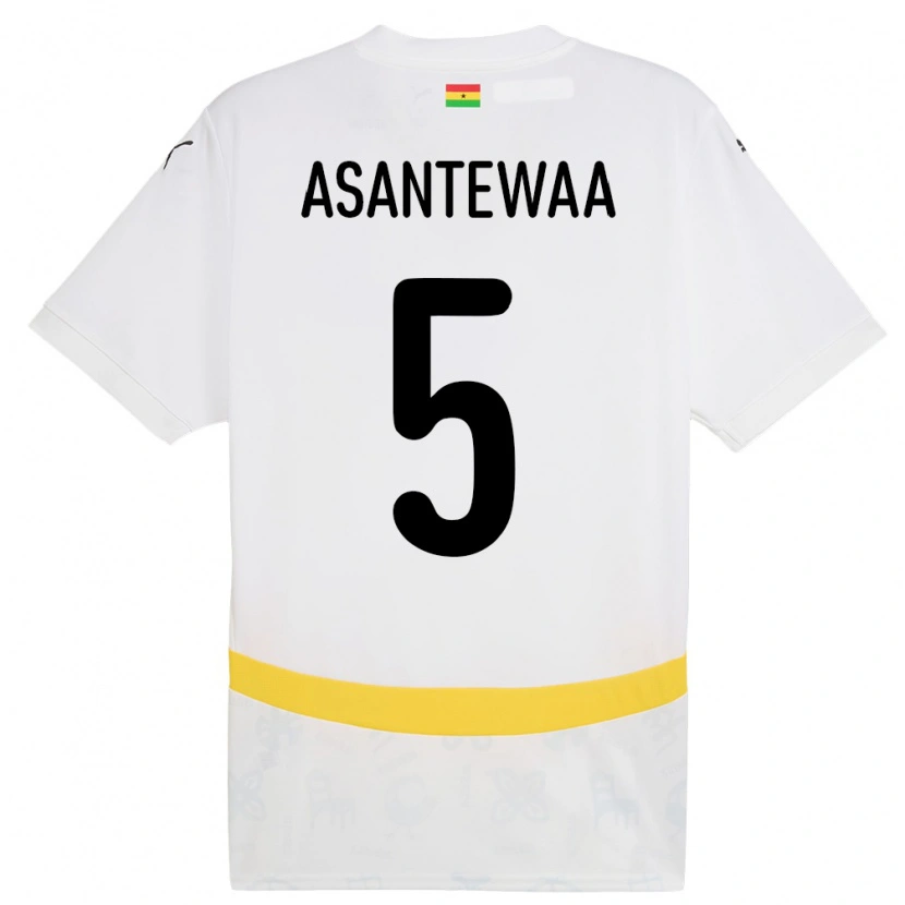 Danxen Kinder Ghana Grace Asantewaa #5 Weiß Heimtrikot Trikot 24-26 T-Shirt Schweiz