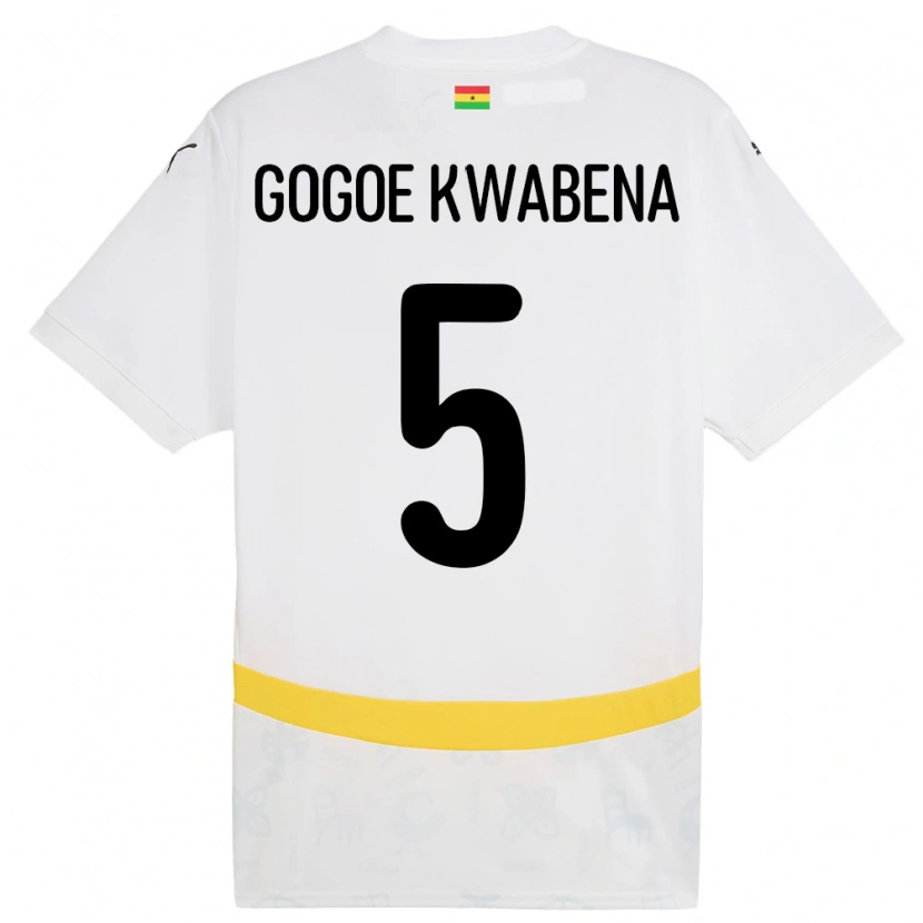 Danxen Kinder Ghana Boahen Gogoe Kwabena #5 Weiß Heimtrikot Trikot 24-26 T-Shirt Schweiz