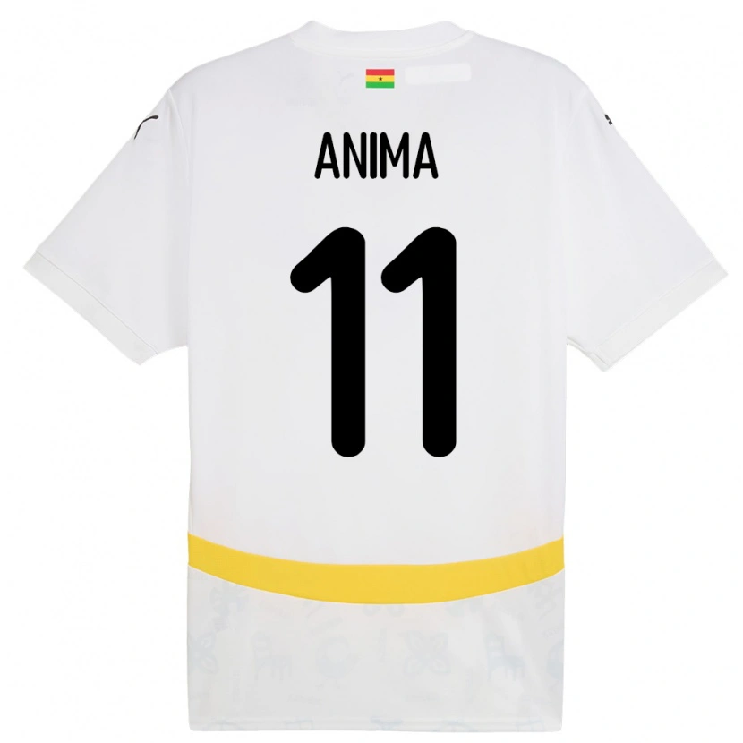 Danxen Kinder Ghana Naomi Anima #11 Weiß Heimtrikot Trikot 24-26 T-Shirt Schweiz