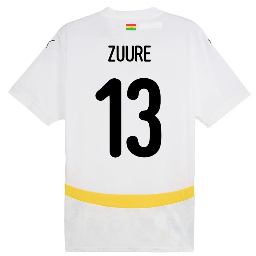 Danxen Kinder Ghana Moses Salifu Bawa Zuure #13 Weiß Heimtrikot Trikot 24-26 T-Shirt Schweiz