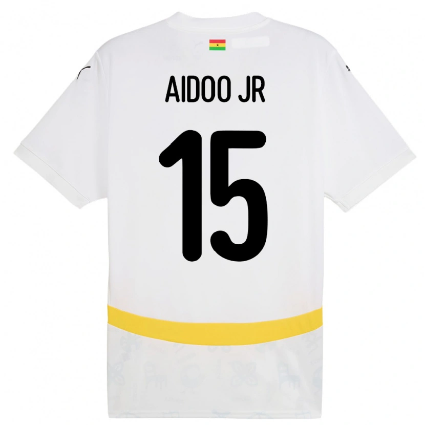 Danxen Kinder Ghana Joseph Aidoo #15 Weiß Heimtrikot Trikot 24-26 T-Shirt Schweiz