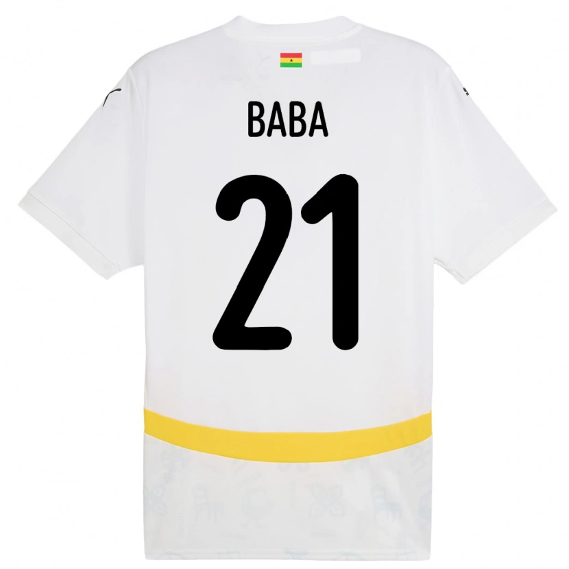 Danxen Kinder Ghana Iddrisu Baba #21 Weiß Heimtrikot Trikot 24-26 T-Shirt Schweiz