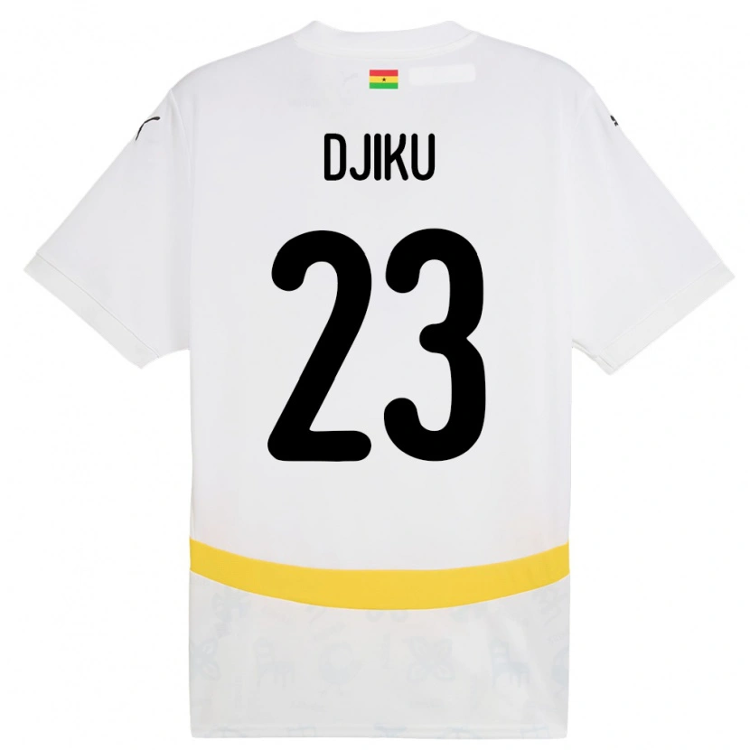 Danxen Kinder Ghana Alexander Djiku #23 Weiß Heimtrikot Trikot 24-26 T-Shirt Schweiz