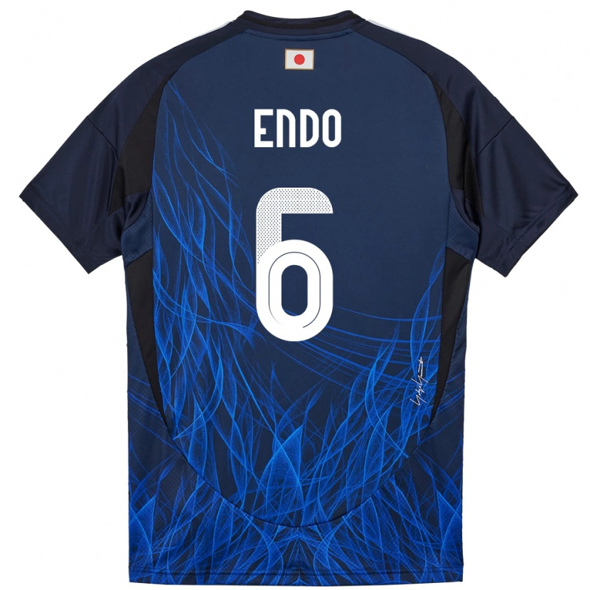 Danxen Kinder Japan Wataru Endo #6 Dunkelblau Heimtrikot Trikot 24-26 T-Shirt Schweiz
