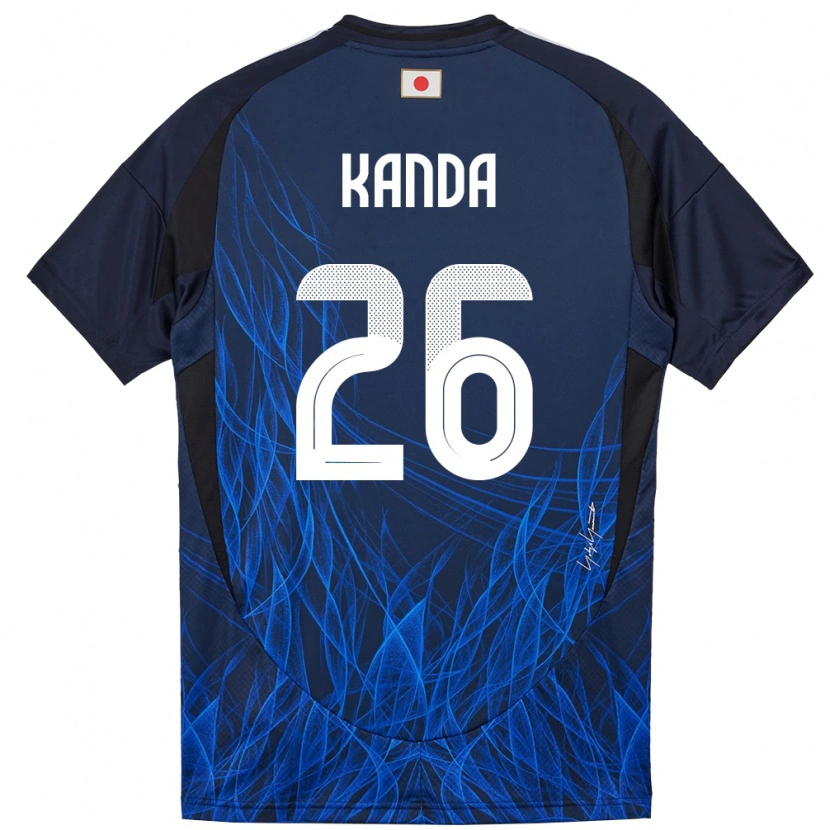 Danxen Kinder Japan Hiroto Kanda #26 Dunkelblau Heimtrikot Trikot 24-26 T-Shirt Schweiz