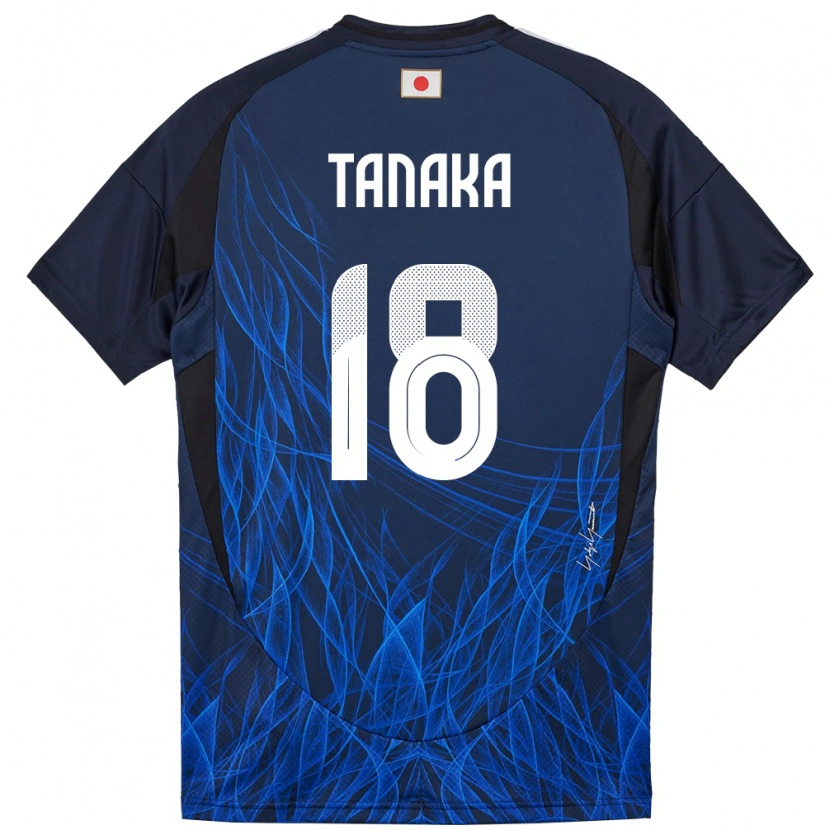 Danxen Kinder Japan Momoko Tanaka #18 Dunkelblau Heimtrikot Trikot 24-26 T-Shirt Schweiz