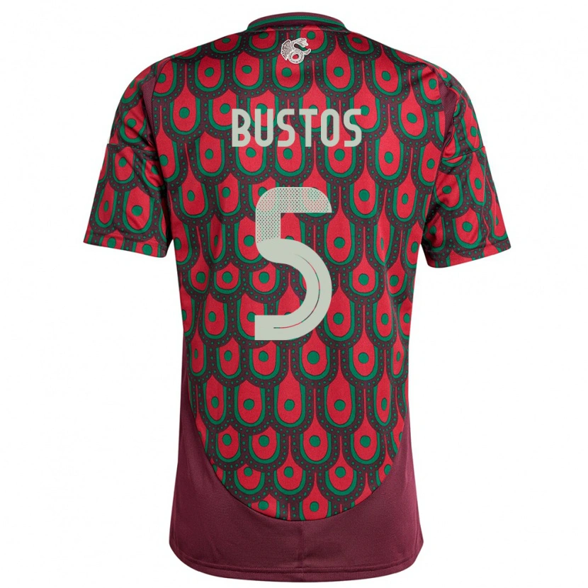 Danxen Kinder Mexiko César Bustos #5 Kastanienbraun Heimtrikot Trikot 24-26 T-Shirt Schweiz