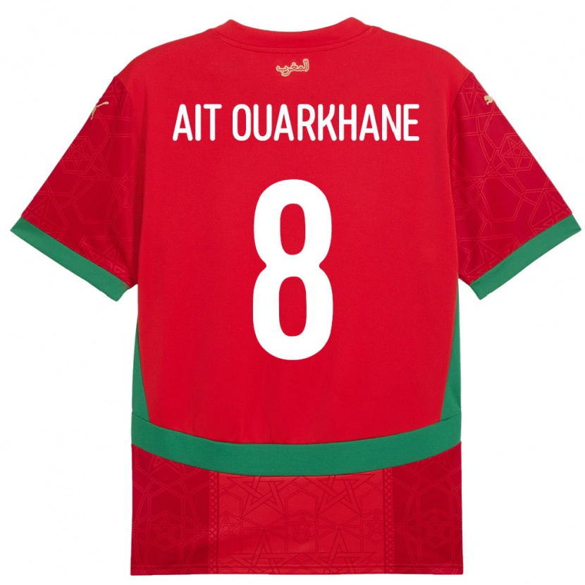 Danxen Kinder Marokko Khalid Aït Ouarkhane #8 Rot Heimtrikot Trikot 24-26 T-Shirt Schweiz