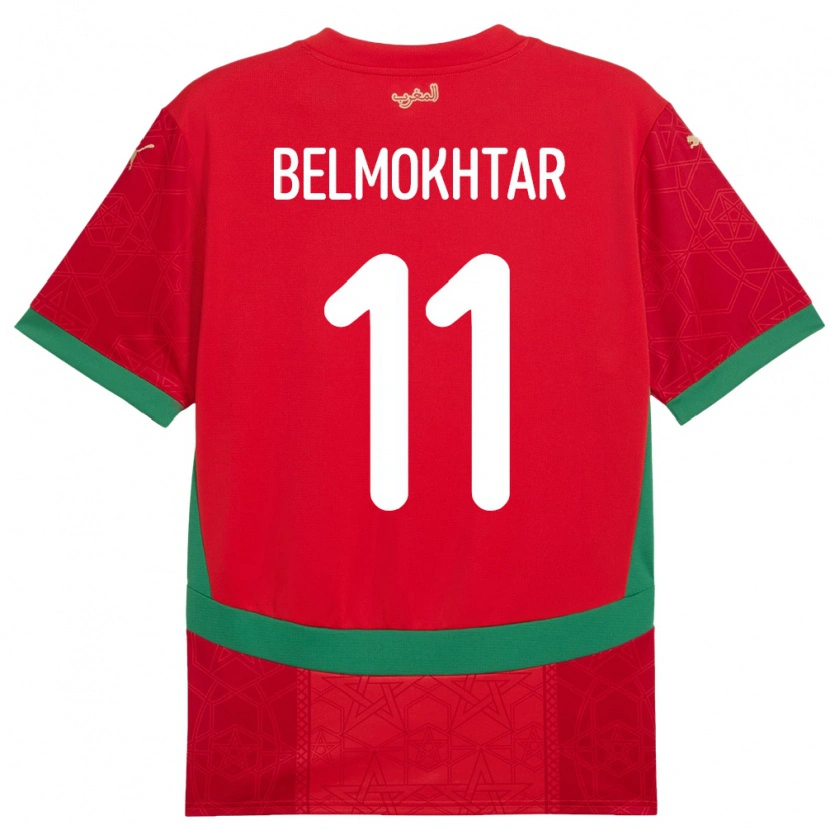Danxen Kinder Marokko Ilies Belmokhtar #11 Rot Heimtrikot Trikot 24-26 T-Shirt Schweiz