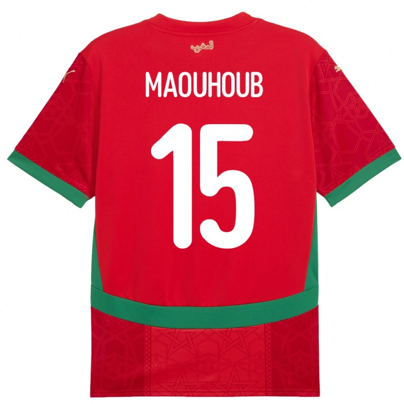Danxen Kinder Marokko El Mehdi Maouhoub #15 Rot Heimtrikot Trikot 24-26 T-Shirt Schweiz