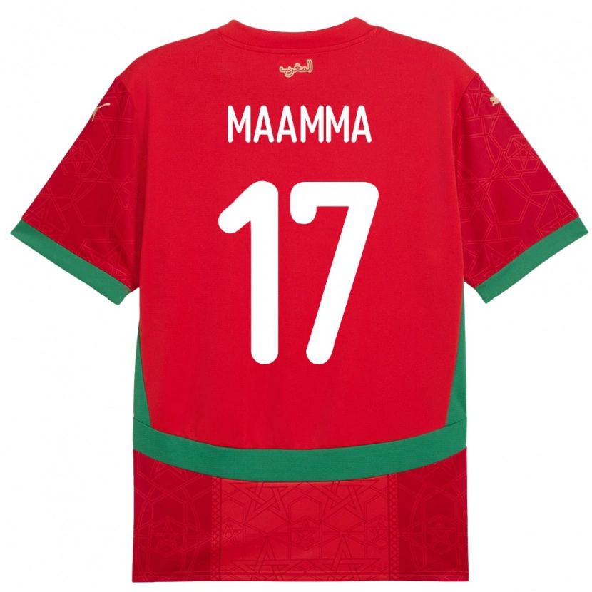 Danxen Kinder Marokko Othmane Maamma #17 Rot Heimtrikot Trikot 24-26 T-Shirt Schweiz