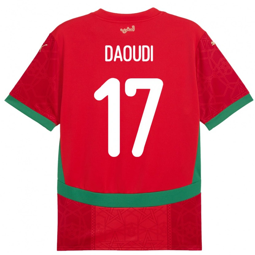 Danxen Kinder Marokko Abdelali Daoudi #17 Rot Heimtrikot Trikot 24-26 T-Shirt Schweiz