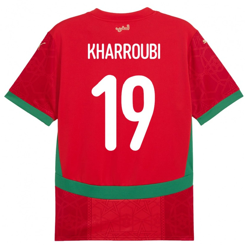 Danxen Kinder Marokko Amine Kharroubi #19 Rot Heimtrikot Trikot 24-26 T-Shirt Schweiz