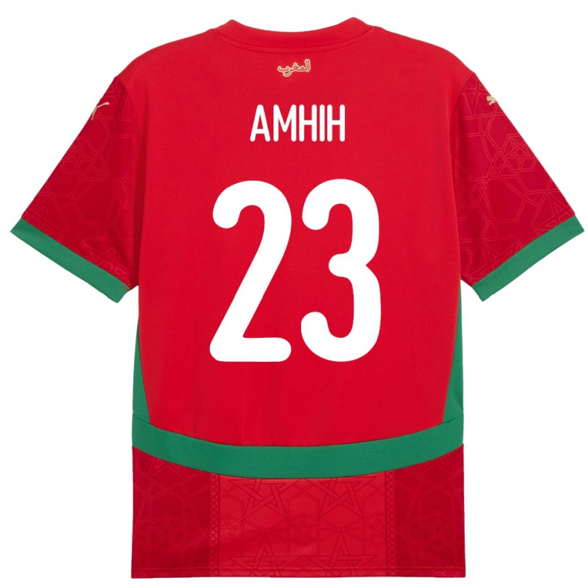Danxen Kinder Marokko Yassine Amhih #23 Rot Heimtrikot Trikot 24-26 T-Shirt Schweiz