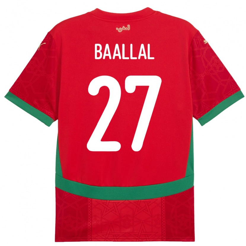 Danxen Kinder Marokko Adam Baallal #27 Rot Heimtrikot Trikot 24-26 T-Shirt Schweiz