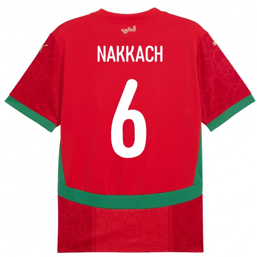 Danxen Kinder Marokko Elodie Nakkach #6 Rot Heimtrikot Trikot 24-26 T-Shirt Schweiz