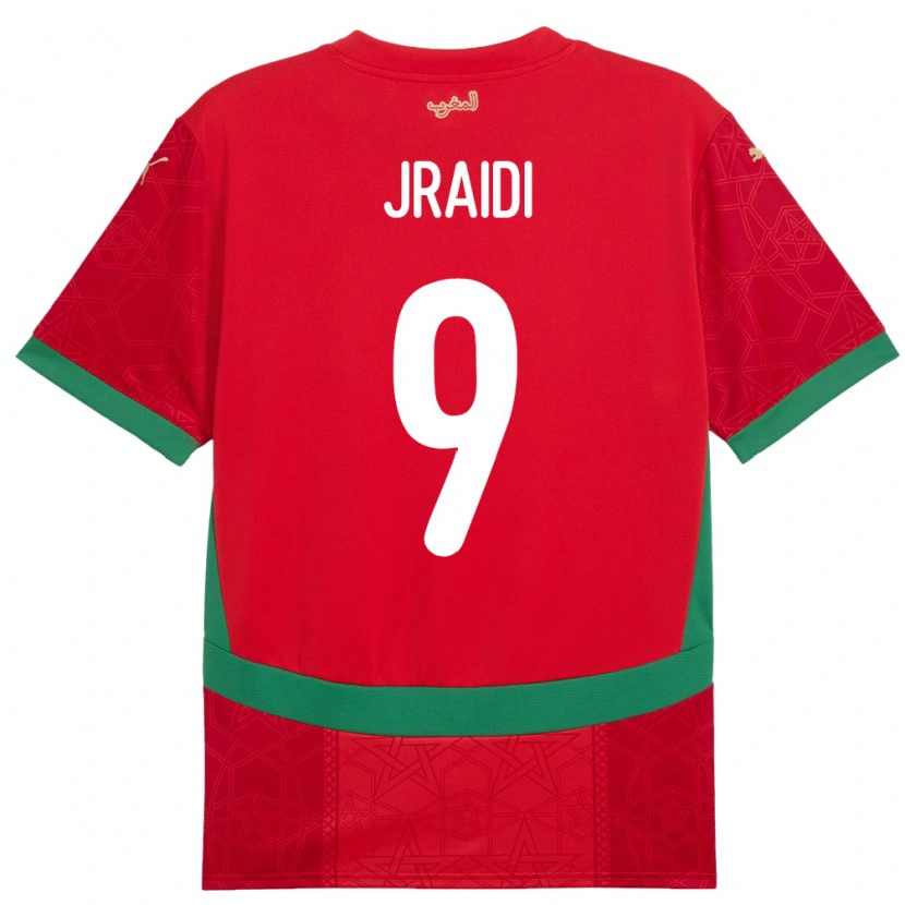 Danxen Kinder Marokko Ibtissam Jraidi #9 Rot Heimtrikot Trikot 24-26 T-Shirt Schweiz