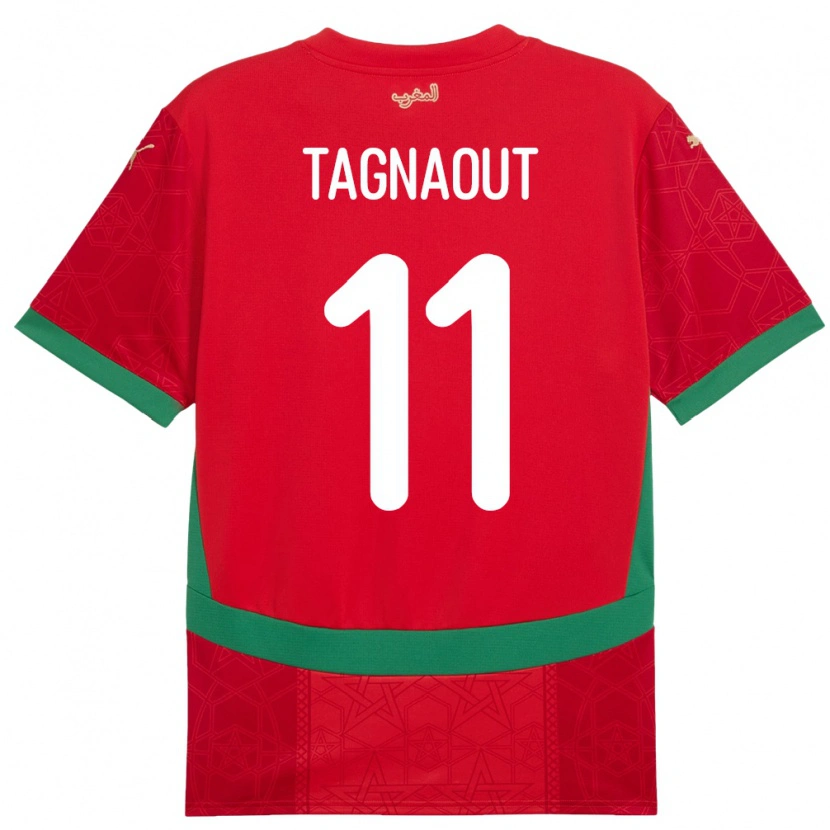 Danxen Kinder Marokko Fatima Tagnaout #11 Rot Heimtrikot Trikot 24-26 T-Shirt Schweiz