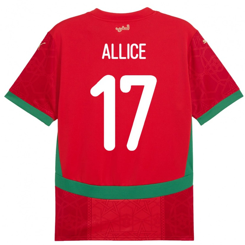 Danxen Kinder Marokko Eva Allice #17 Rot Heimtrikot Trikot 24-26 T-Shirt Schweiz