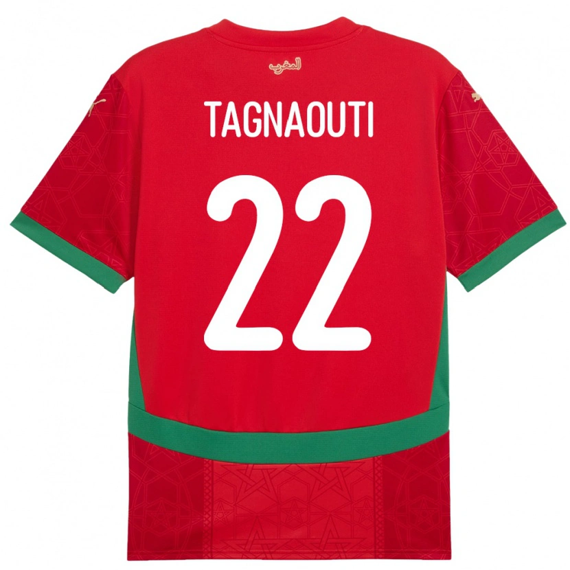 Danxen Kinder Marokko Ahmed Reda Tagnaouti #22 Rot Heimtrikot Trikot 24-26 T-Shirt Schweiz