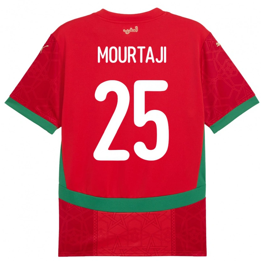 Danxen Kinder Marokko Chaymaa Mourtaji #25 Rot Heimtrikot Trikot 24-26 T-Shirt Schweiz