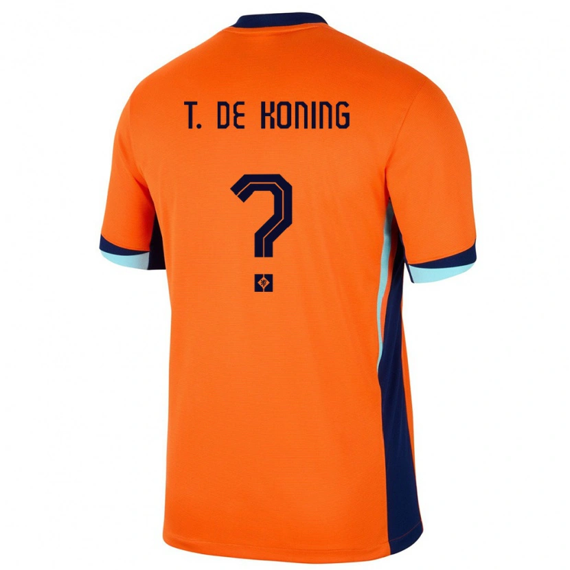 Danxen Kinder Niederlande Tim De Koning #0 Orange Heimtrikot Trikot 24-26 T-Shirt Schweiz