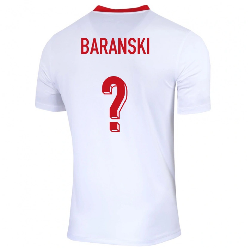 Danxen Kinder Polen Kacper Baranski #0 Weiß Heimtrikot Trikot 24-26 T-Shirt Schweiz