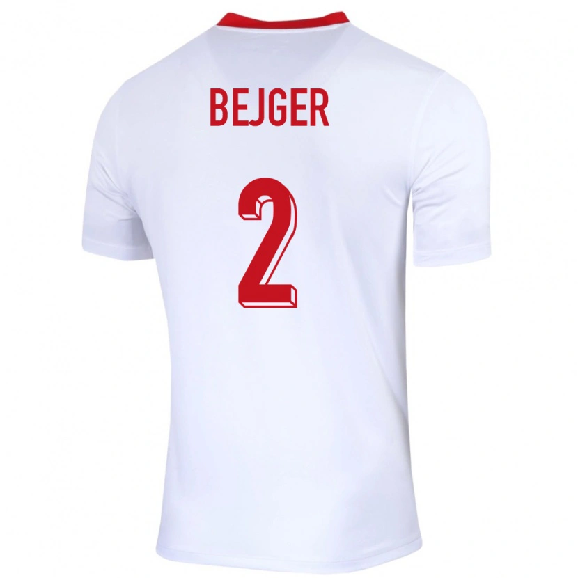 Danxen Kinder Polen Lukasz Bejger #2 Weiß Heimtrikot Trikot 24-26 T-Shirt Schweiz