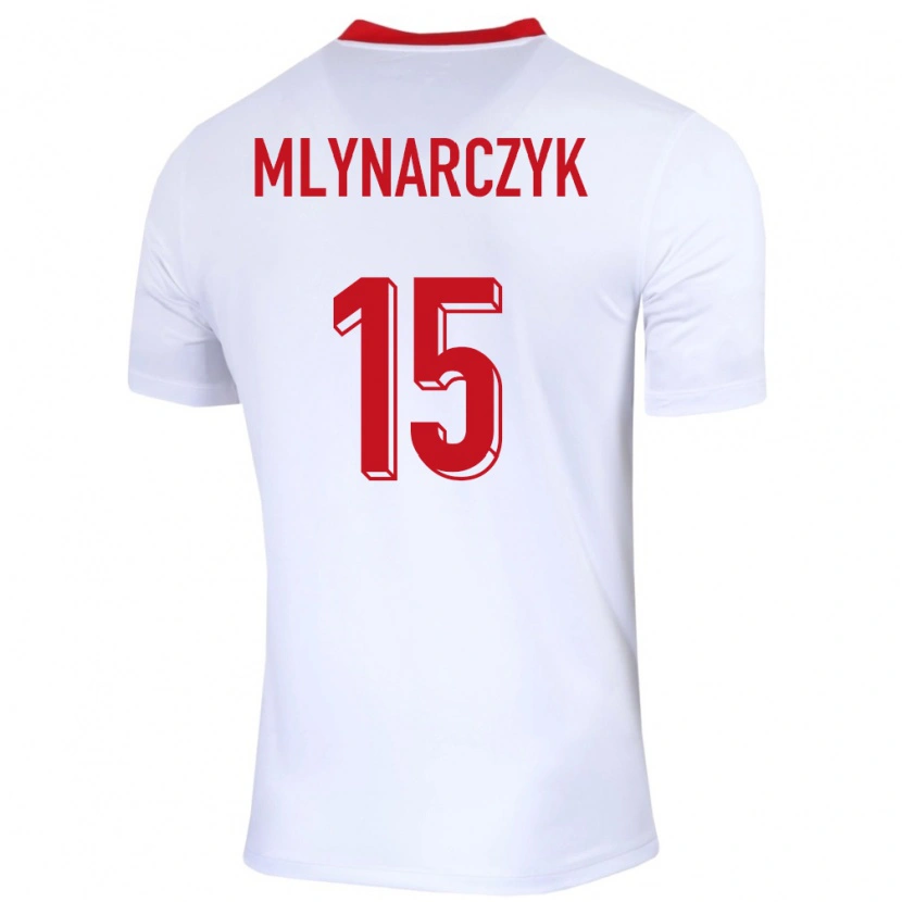 Danxen Kinder Polen Antoni Mlynarczyk #15 Weiß Heimtrikot Trikot 24-26 T-Shirt Schweiz