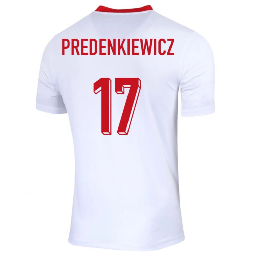 Danxen Kinder Polen Marcel Predenkiewicz #17 Weiß Heimtrikot Trikot 24-26 T-Shirt Schweiz