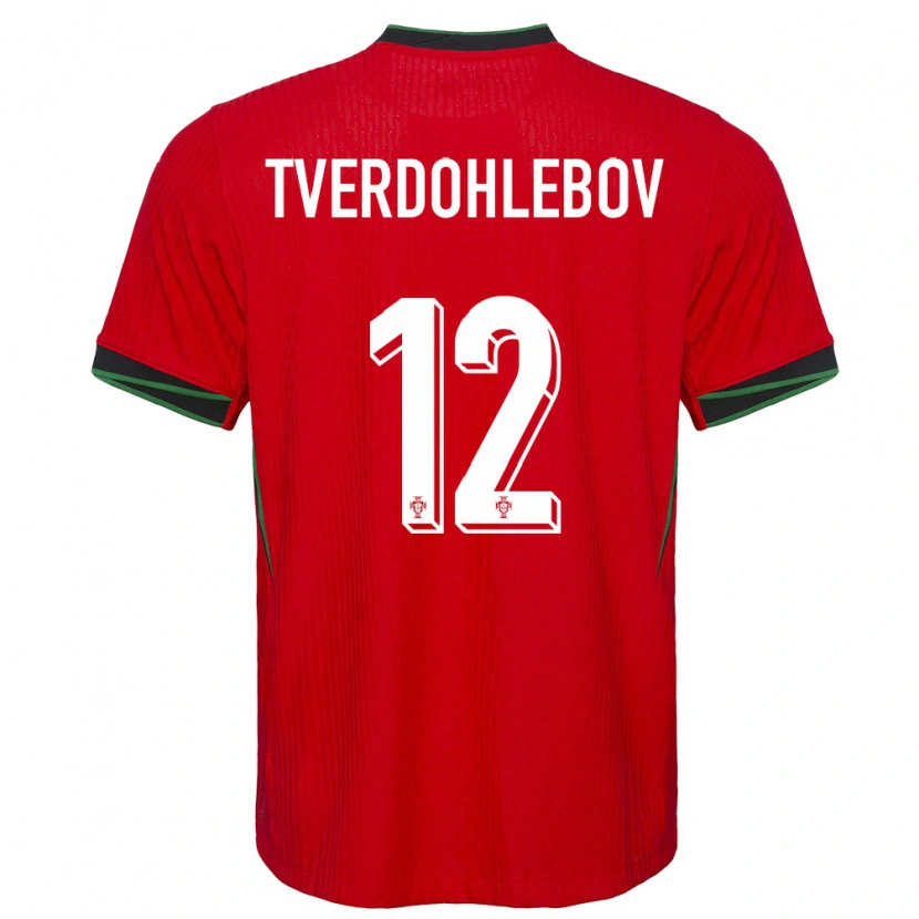 Danxen Kinder Portugal Alex Tverdohlebov #12 Rot Heimtrikot Trikot 24-26 T-Shirt Schweiz
