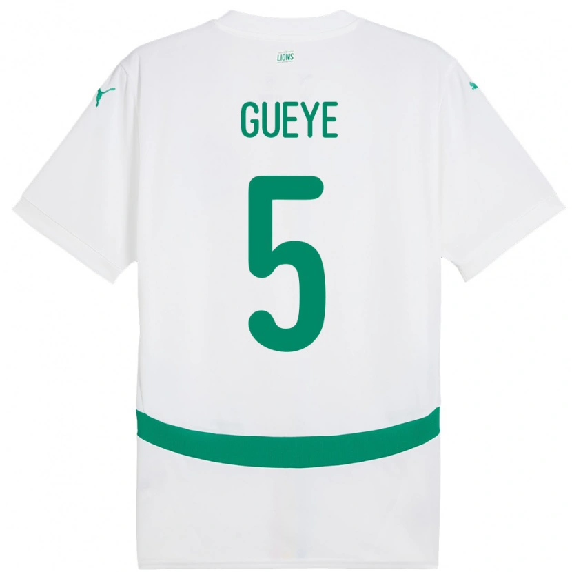 Danxen Kinder Senegal Idrissa Gueye #5 Weiß Heimtrikot Trikot 24-26 T-Shirt Schweiz