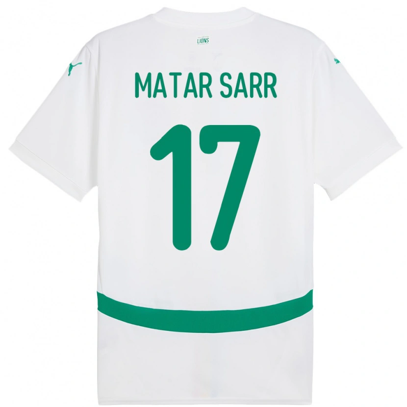 Danxen Kinder Senegal Pape Matar Sarr #17 Weiß Heimtrikot Trikot 24-26 T-Shirt Schweiz
